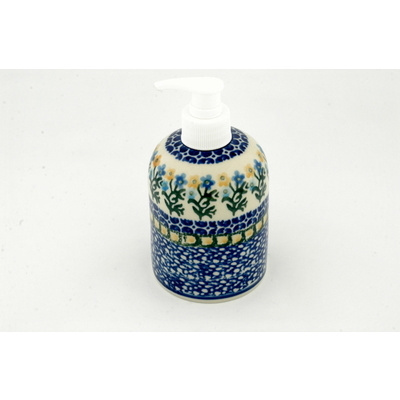 Polish Pottery Soap Dispenser 5&quot; Field Of Wildflowers