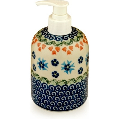 Polish Pottery Soap Dispenser 5&quot;