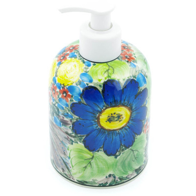 Polish Pottery Soap Dispenser 5&quot; Spring Awakenings UNIKAT