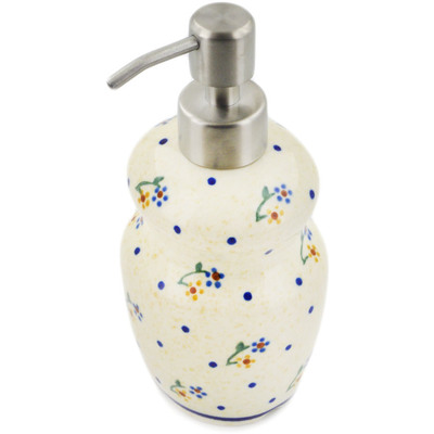 Polish Pottery Soap Dispenser 6&quot; Country Meadow