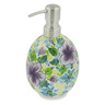 Polish Pottery Soap Dispenser 6&quot; Purple Dream UNIKAT
