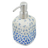 Polish Pottery Soap Dispenser 7&quot; Cascading Mosaic UNIKAT