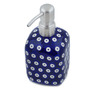 Polish Pottery Soap Dispenser 7" Peacock Eyes
