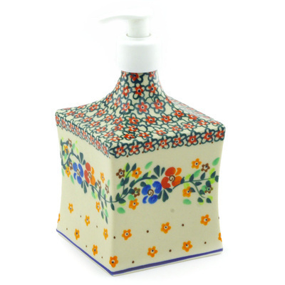Polish Pottery Soap Dispenser 7&quot; UNIKAT