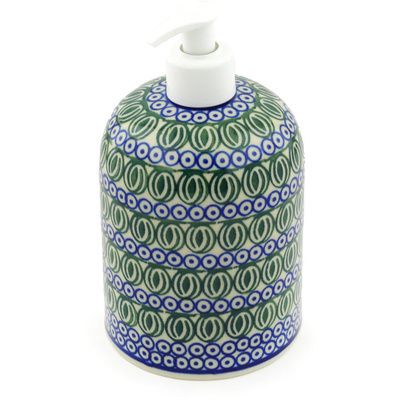 Polish Pottery Soap Dispenser 7" Watermelon Patch
