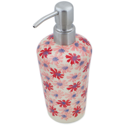 Polish Pottery Soap Dispenser 8&quot; Blossom Radiance UNIKAT