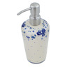 Polish Pottery Soap Dispenser 8" December's Blooms UNIKAT