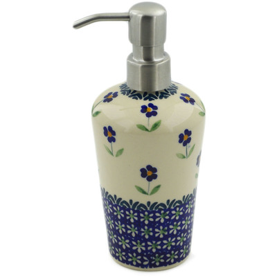 Polish Pottery Soap Dispenser 8&quot; Mariposa Lily