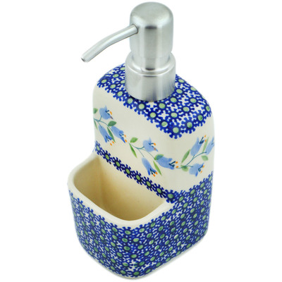 Polish Pottery Soap dispenser with holder Sweet Dreams