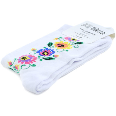 Textile Socks Size 7-9 White Folk
