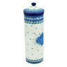 Polish Pottery spaghetti container Forget Me Not UNIKAT