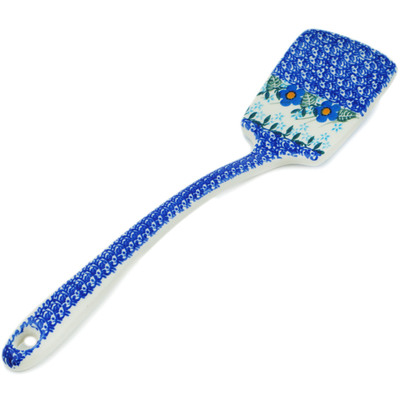 Polish Pottery Spatula 12&quot; Blue Joy