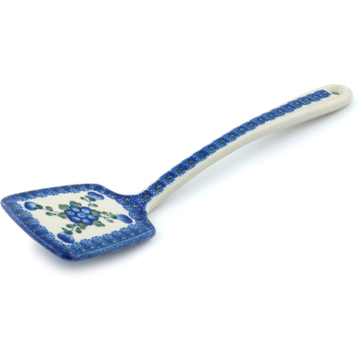 Polish Pottery Spatula 12&quot; Blue Poppies