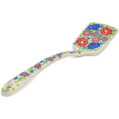 Polish Pottery Spatula 12&quot; Grand Garden UNIKAT