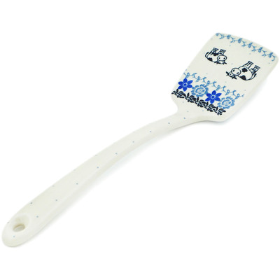 Polish Pottery Spatula 12&quot; Happy Cows