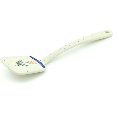 Polish Pottery Spatula 12&quot; Single Rose