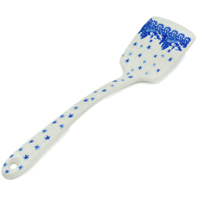 Polish Pottery Spatula 12&quot; Snowy Night