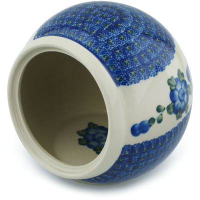 Polish Pottery Sponge Holder 7&quot; Blue Poppies