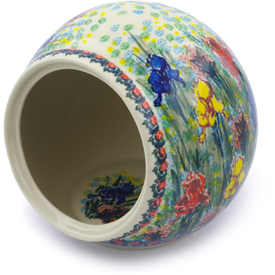 Polish Pottery Sponge Holder 7&quot; Spring Iris UNIKAT