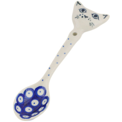 Polish Pottery Spoon 0&quot; Blue Eyes