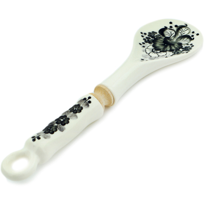 Faience Spoon 12&quot; Black