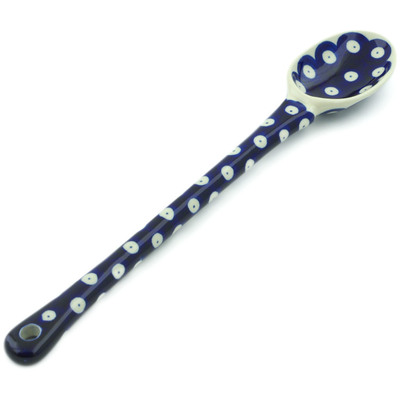 Polish Pottery Spoon 12&quot; Blue Eyes