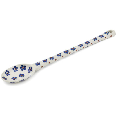 Polish Pottery Spoon 12&quot; Daisy Dots