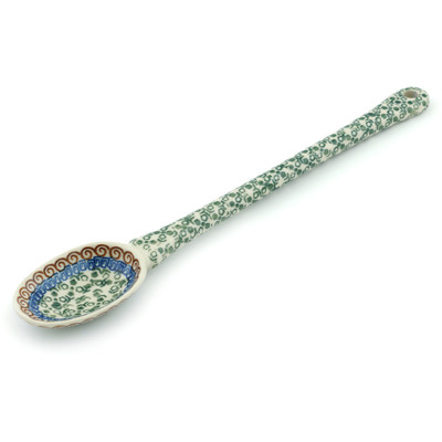 Polish Pottery Spoon 12&quot; Grecian Sea