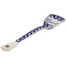 Polish Pottery Spoon 12&quot; Peacock Forget-me-not