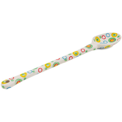 Polish Pottery Spoon 12&quot; Retro Olives UNIKAT