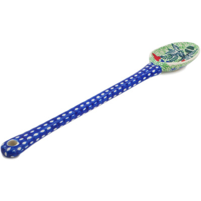 Polish Pottery Spoon 12&quot; Spring Rooster UNIKAT