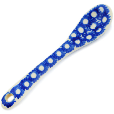 Polish Pottery Spoon 4&quot; Blue Heaven