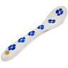 Polish Pottery Spoon 4&quot; Cobalt Dots