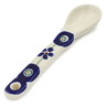 Polish Pottery Spoon 4&quot; Flowering Peacock