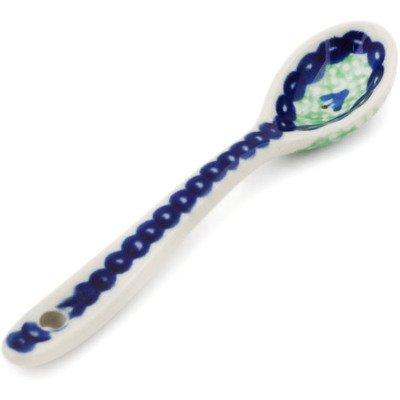 Polish Pottery Spoon 4&quot; Rooster Parade UNIKAT