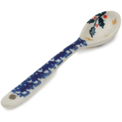 Polish Pottery Spoon 4&quot; Running Reindeer