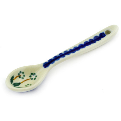 Polish Pottery Spoon 4&quot; Springing Daisies