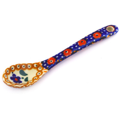 Polish Pottery Spoon 4&quot; UNIKAT