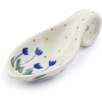 Polish Pottery Spoon 4&quot; Water Tulip