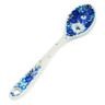 Polish Pottery Spoon 5&quot; Blue Wildflower Meadow UNIKAT
