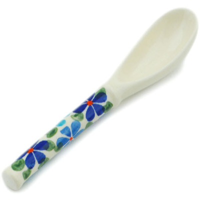 Polish Pottery Spoon 5&quot; Coral Floral