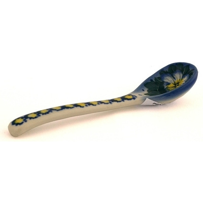 Polish Pottery Spoon 5&quot; Flower In The Grass