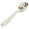 Polish Pottery Spoon 5&quot; Flowering Scarlet Flax