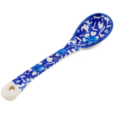 Polish Pottery Spoon 5&quot; Flowers On The Lake