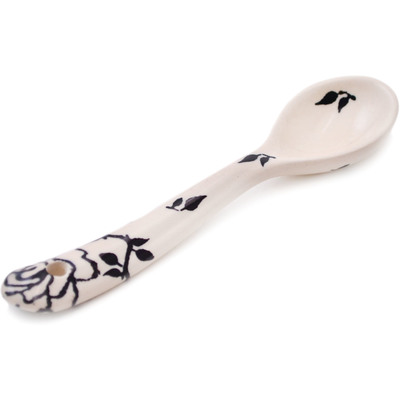 Polish Pottery Spoon 5&quot; Midnight Rose