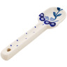 Polish Pottery Spoon 5&quot; Peacock Forget-me-not