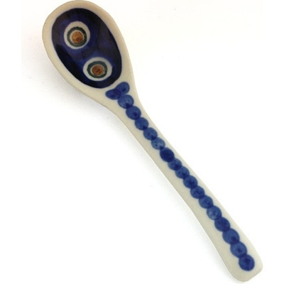 Polish Pottery Spoon 5&quot; Peacock