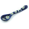 Polish Pottery Spoon 5&quot; Peacock Leaves
