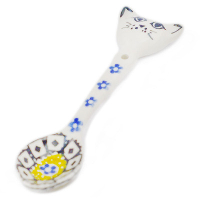 Polish Pottery Spoon 5" Sunburst Daisies