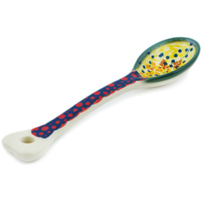 Polish Pottery Spoon 5&quot; Sunshine Grotto UNIKAT